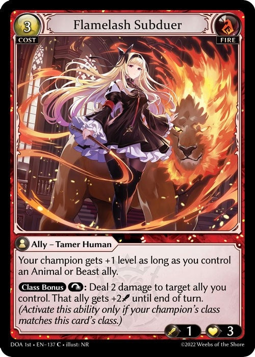 Image for Flamelash Subduer (137) (Dawn of Ashes 1st Edition) (DOA 1st) - Grand Archive TCG