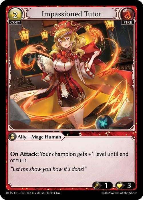 Image for Impassioned Tutor (143) (Dawn of Ashes 1st Edition) (DOA 1st) - Grand Archive TCG