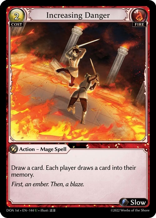 Image for Increasing Danger (144) (Dawn of Ashes 1st Edition) (DOA 1st) - Grand Archive TCG