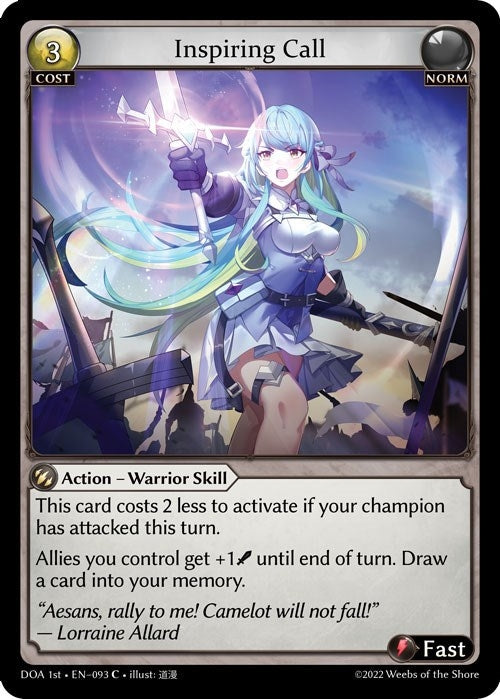 Image for Inspiring Call (093) (Dawn of Ashes 1st Edition) (DOA 1st) - Grand Archive TCG