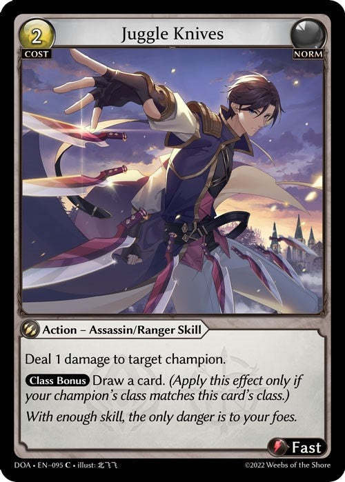 Image for Juggle Knives (095) (Dawn of Ashes 1st Edition) (DOA 1st) - Grand Archive TCG