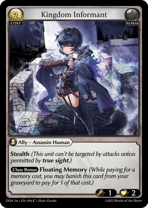Image for Kingdom Informant (096) (Dawn of Ashes 1st Edition) (DOA 1st) - Grand Archive TCG