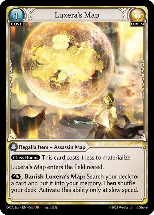 Image for Luxera's Map (066) (Dawn of Ashes 1st Edition) (DOA 1st) - Grand Archive TCG