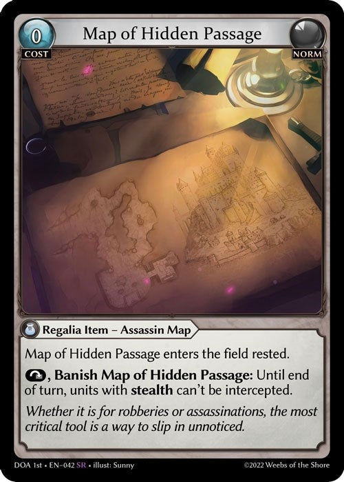 Image for Map of Hidden Passage (042) (Dawn of Ashes 1st Edition) (DOA 1st) - Grand Archive TCG