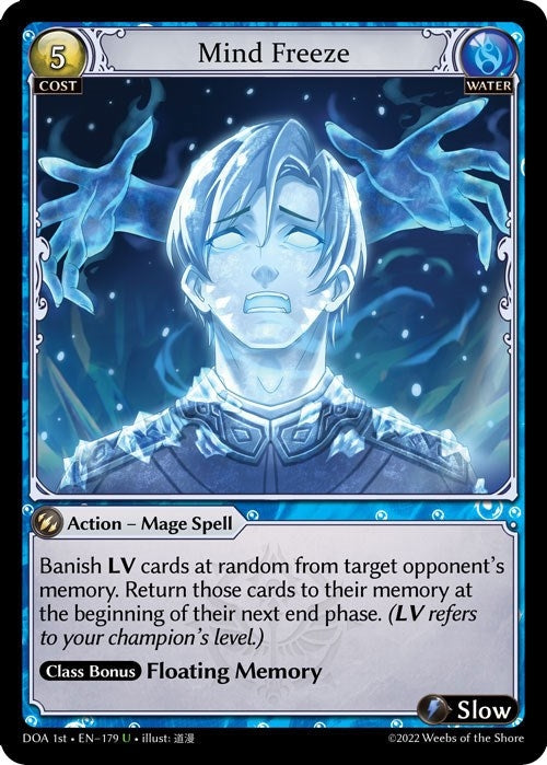 Image for Mind Freeze (179) (Dawn of Ashes 1st Edition) (DOA 1st) - Grand Archive TCG