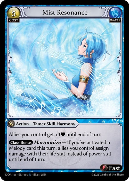 Image for Mist Resonance (180) (Dawn of Ashes 1st Edition) (DOA 1st) - Grand Archive TCG