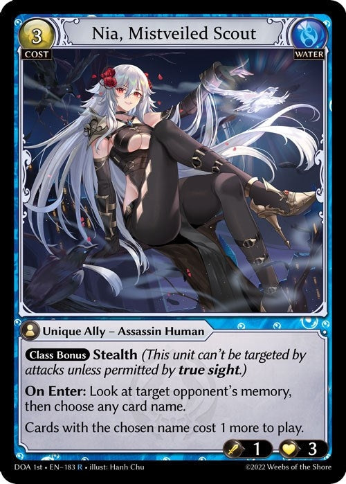 Image for Nia, Mistveiled Scout (183) (Dawn of Ashes 1st Edition) (DOA 1st) - Grand Archive TCG
