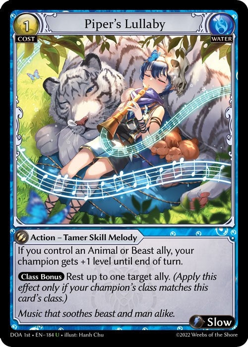 Image for Piper's Lullaby (184) (Dawn of Ashes 1st Edition) (DOA 1st) - Grand Archive TCG