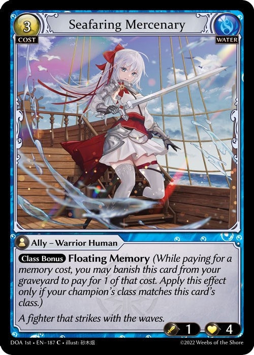 Image for Seafaring Mercenary (187) (Dawn of Ashes 1st Edition) (DOA 1st) - Grand Archive TCG