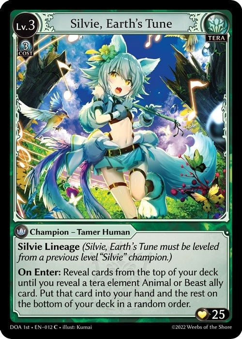 Image for Silvie, Earth's Tune (012) (Dawn of Ashes 1st Edition) (DOA 1st) - Grand Archive TCG