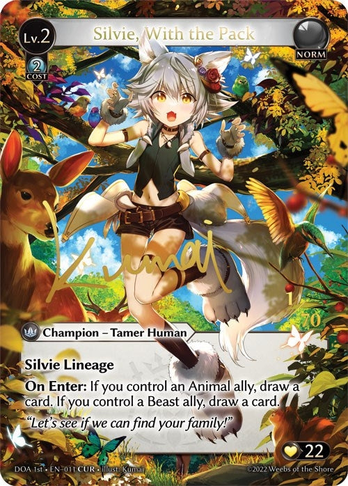 Image for Silvie, With the Pack (CUR) (011) (Dawn of Ashes 1st Edition) (DOA 1st) - Grand Archive TCG