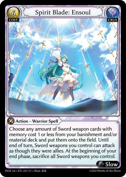 Image for Spirit Blade: Ensoul (253) (Dawn of Ashes 1st Edition) (DOA 1st) - Grand Archive TCG