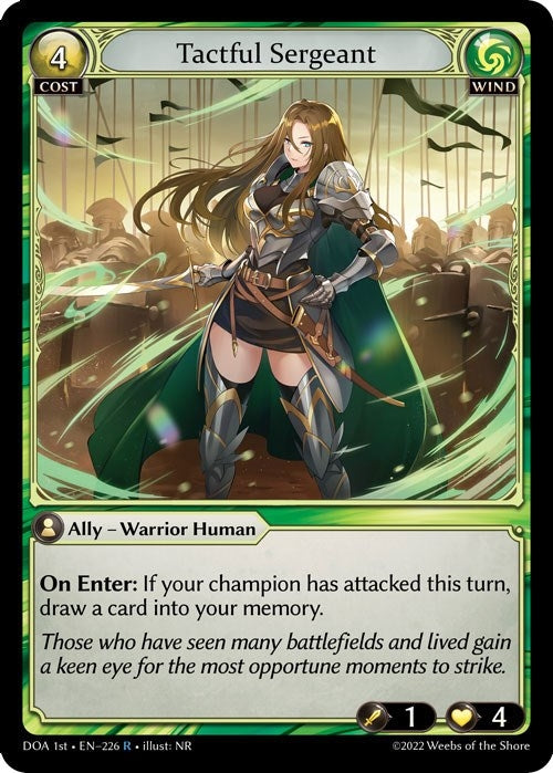 Image for Tactful Sergeant (226) (Dawn of Ashes 1st Edition) (DOA 1st) - Grand Archive TCG