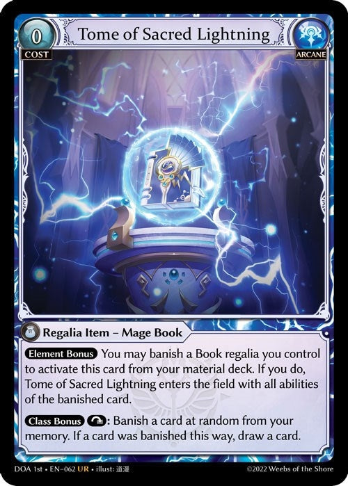 Image for Tome of Sacred Lightning (062) (Dawn of Ashes 1st Edition) (DOA 1st) - Grand Archive TCG