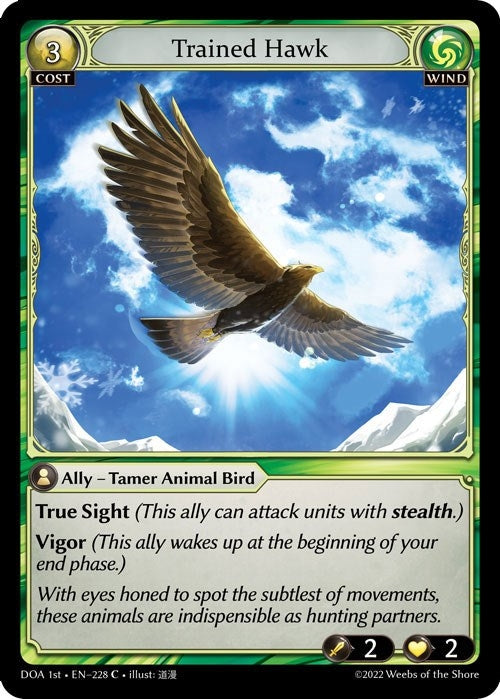 Image for Trained Hawk (228) (Dawn of Ashes 1st Edition) (DOA 1st) - Grand Archive TCG