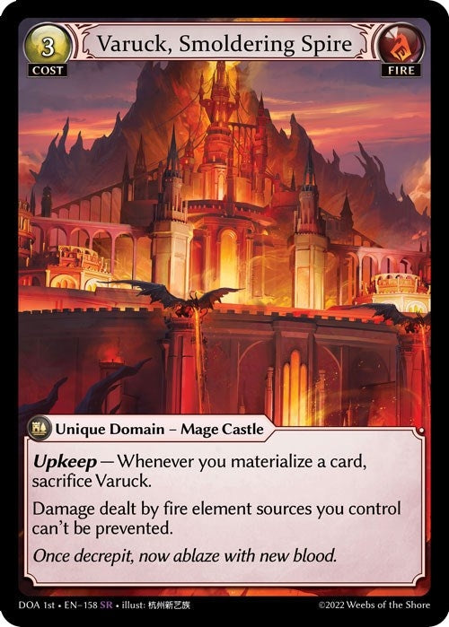 Image for Varuck, Smoldering Spire (158) (Dawn of Ashes 1st Edition) (DOA 1st) - Grand Archive TCG