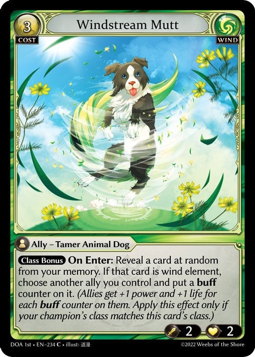 Image for Windstream Mutt (234) (Dawn of Ashes 1st Edition) (DOA 1st) - Grand Archive TCG