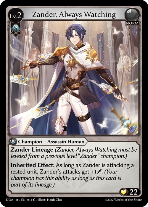 Image for Zander, Always Watching (014) (Dawn of Ashes 1st Edition) (DOA 1st) - Grand Archive TCG