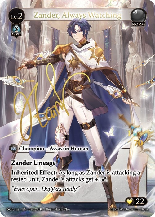 Image for Zander, Always Watching (CUR) (014) (Dawn of Ashes 1st Edition) (DOA 1st) - Grand Archive TCG