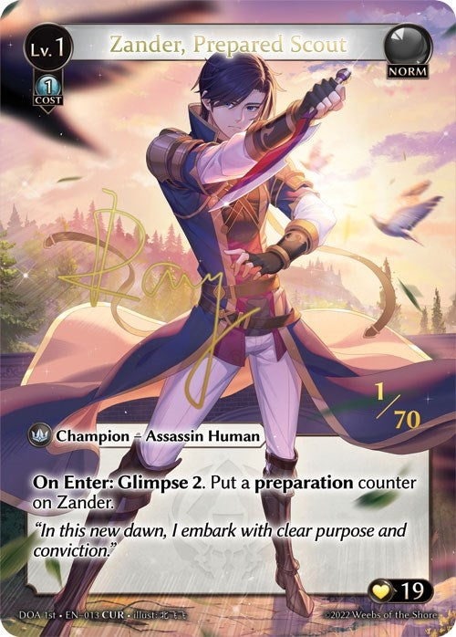 Image for Zander, Prepared Scout (CUR) (013) (Dawn of Ashes 1st Edition) (DOA 1st) - Grand Archive TCG