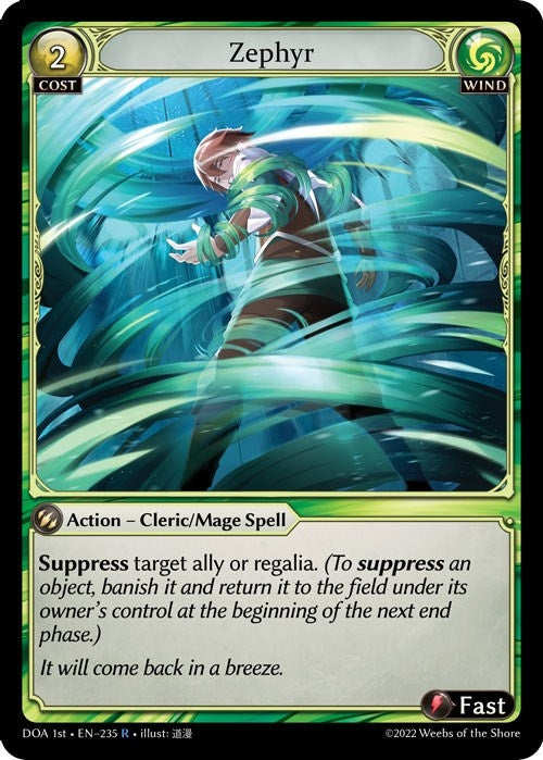 Image for Zephyr (235) (Dawn of Ashes 1st Edition) (DOA 1st) - Grand Archive TCG