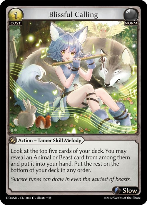 Image for Blissful Calling (040) (Dawn of Ashes Starter Decks) (DOASD) - Grand Archive TCG
