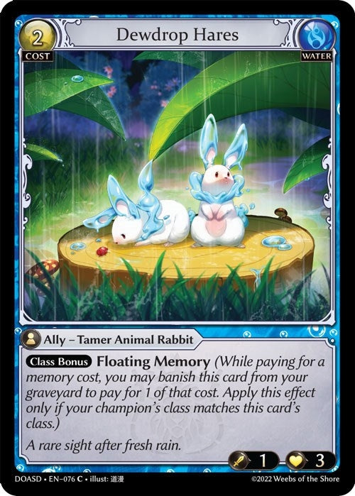 Image for Dewdrop Hares (076) (Dawn of Ashes Starter Decks) (DOASD) - Grand Archive TCG