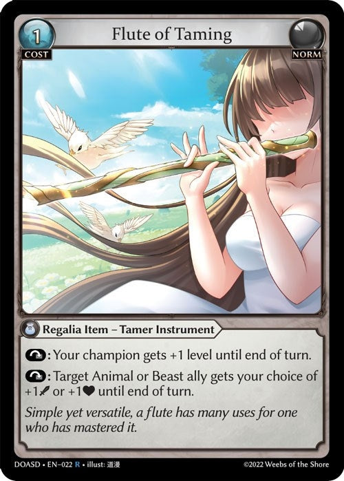 Image for Flute of Taming (022) (Dawn of Ashes Starter Decks) (DOASD) - Grand Archive TCG