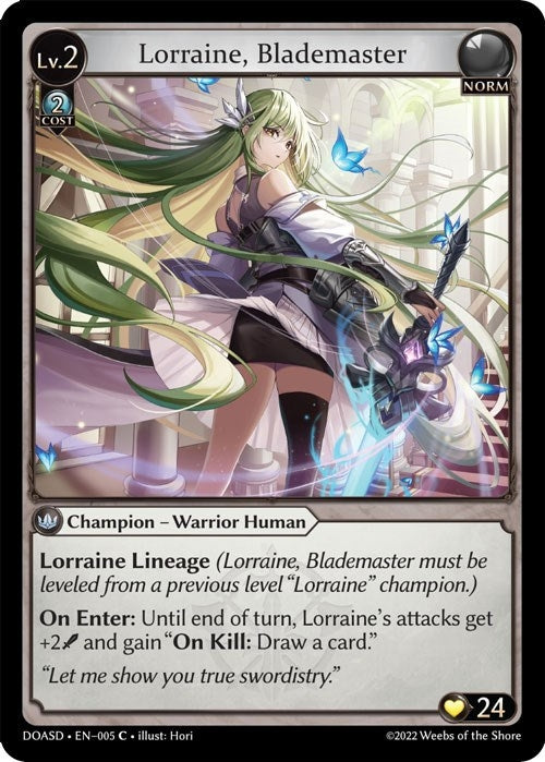 Image for Lorraine, Blademaster (005) (Dawn of Ashes Starter Decks) (DOASD) - Grand Archive TCG