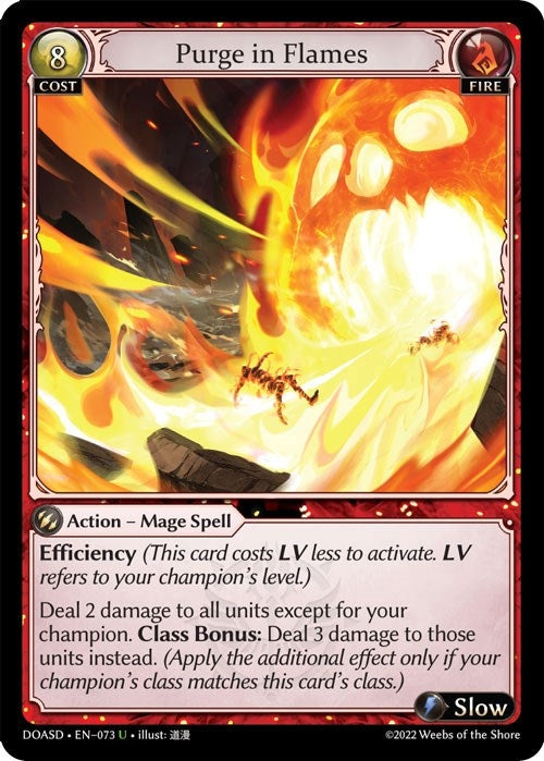 Image for Purge in Flames (073) (Dawn of Ashes Starter Decks) (DOASD) - Grand Archive TCG