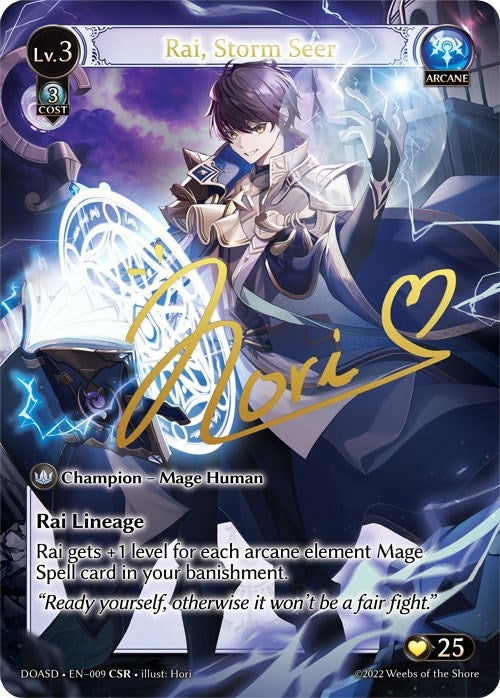 Image for Rai, Storm Seer (CSR) (009) (Dawn of Ashes Starter Decks) (DOASD) - Grand Archive TCG