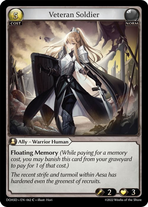 Image for Veteran Soldier (062) (Dawn of Ashes Starter Decks) (DOASD) - Grand Archive TCG
