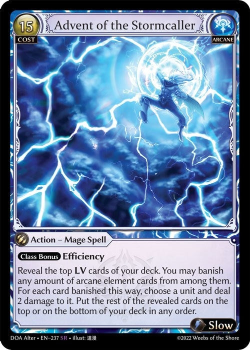 Image for Advent of the Stormcaller (237) (Dawn of Ashes Alter Edition) (DOA Alter) - Grand Archive TCG