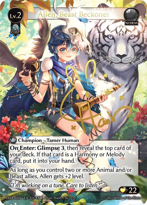 Image for Allen, Beast Beckoner (CSR) (016) (Dawn of Ashes Alter Edition) (DOA Alter) - Grand Archive TCG