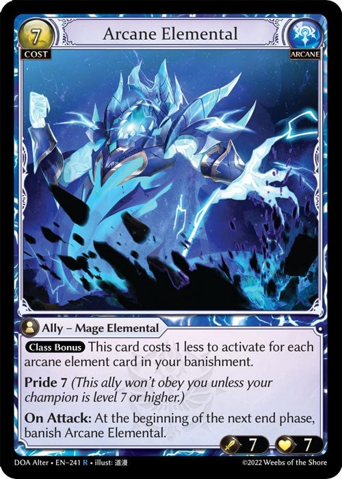 Image for Arcane Elemental (241) (Dawn of Ashes Alter Edition) (DOA Alter) - Grand Archive TCG
