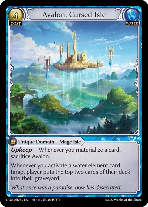 Image for Avalon, Cursed Isle (160) (Dawn of Ashes Alter Edition) (DOA Alter) - Grand Archive TCG