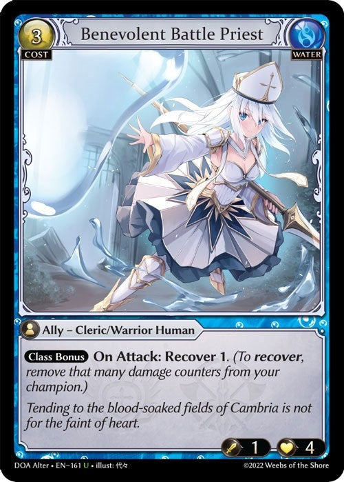 Image for Benevolent Battle Priest (161) (Dawn of Ashes Alter Edition) (DOA Alter) - Grand Archive TCG