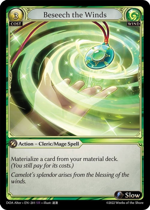 Image for Beseech the Winds (201) (Dawn of Ashes Alter Edition) (DOA Alter) - Grand Archive TCG