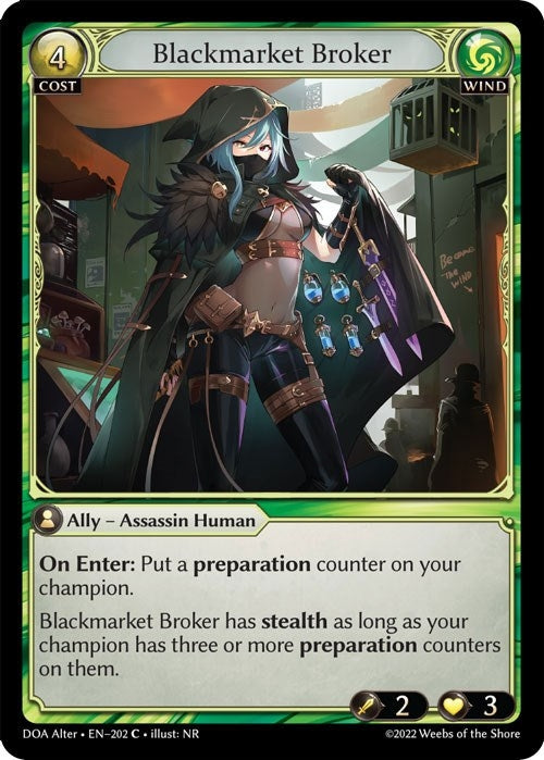 Image for Blackmarket Broker (202) (Dawn of Ashes Alter Edition) (DOA Alter) - Grand Archive TCG
