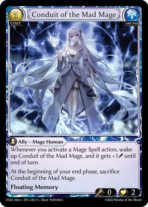 Image for Conduit of the Mad Mage (243) (Dawn of Ashes Alter Edition) (DOA Alter) - Grand Archive TCG