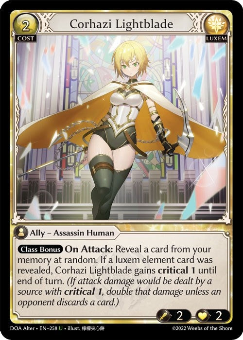 Image for Corhazi Lightblade (258) (Dawn of Ashes Alter Edition) (DOA Alter) - Grand Archive TCG