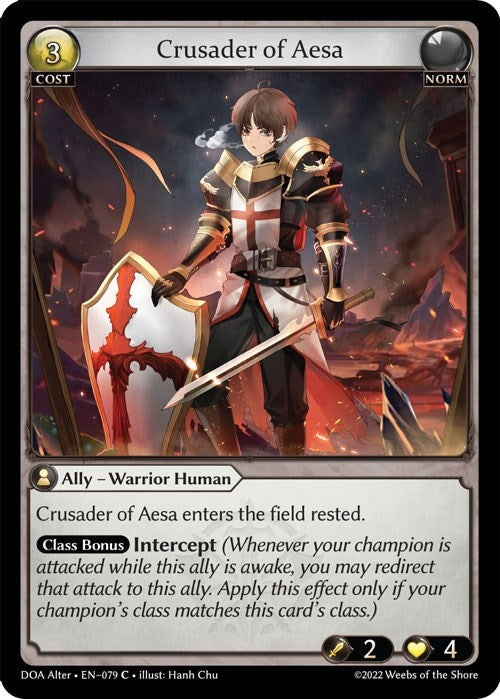 Image for Crusader of Aesa (079) (Dawn of Ashes Alter Edition) (DOA Alter) - Grand Archive TCG