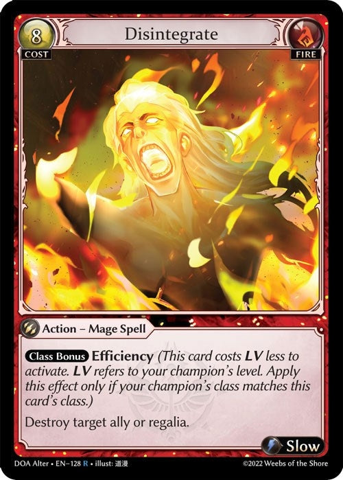 Image for Disintegrate (128) (Dawn of Ashes Alter Edition) (DOA Alter) - Grand Archive TCG