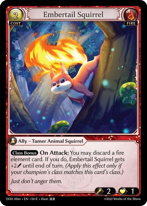 Image for Embertail Squirrel (130) (Dawn of Ashes Alter Edition) (DOA Alter) - Grand Archive TCG