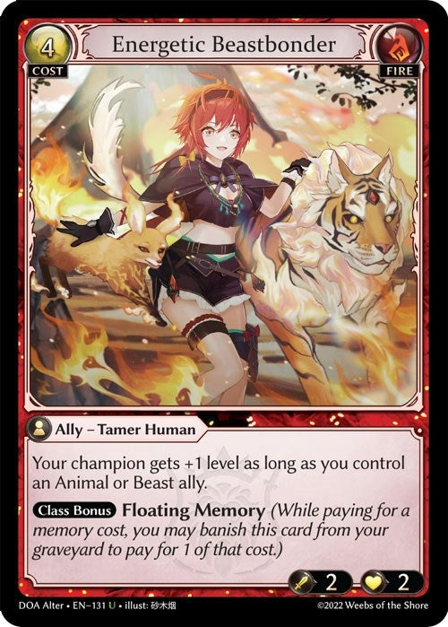Image for Energetic Beastbonder (131) (Dawn of Ashes Alter Edition) (DOA Alter) - Grand Archive TCG