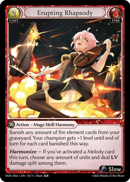 Image for Erupting Rhapsody (132) (Dawn of Ashes Alter Edition) (DOA Alter) - Grand Archive TCG