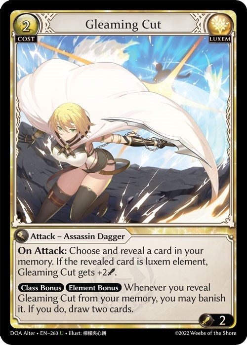 Image for Gleaming Cut (260) (Dawn of Ashes Alter Edition) (DOA Alter) - Grand Archive TCG