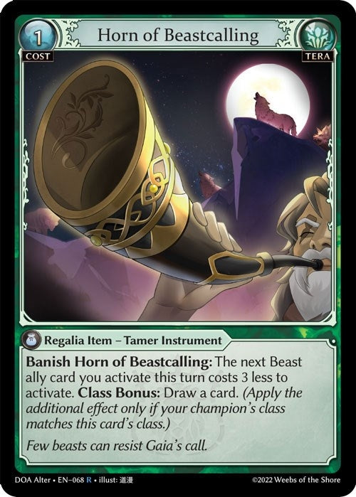 Image for Horn of Beastcalling (068) (Dawn of Ashes Alter Edition) (DOA Alter) - Grand Archive TCG