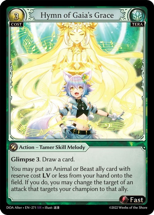 Image for Hymn of Gaia's Grace (271) (Dawn of Ashes Alter Edition) (DOA Alter) - Grand Archive TCG
