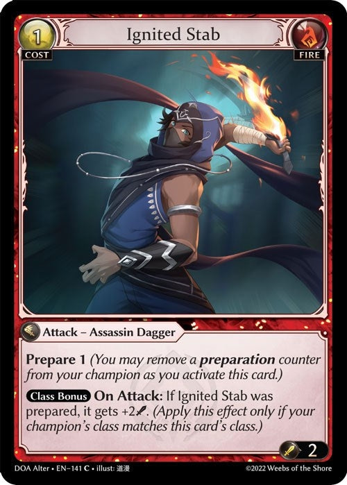 Image for Ignited Stab (141) (Dawn of Ashes Alter Edition) (DOA Alter) - Grand Archive TCG